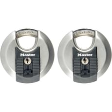 Masterlock Excell Stainless Steel Discus Padlock Pack of 2 Keyed Alike Masterlock Excell Stainless Steel Discus Padlock Pack of 2 Keyed Alike
