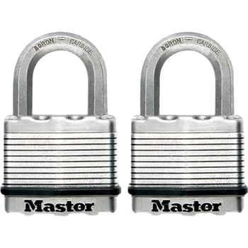 Masterlock Excell Laminated Steel Padlock Pack of 2 Keyed Alike