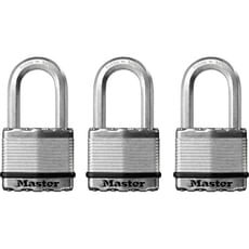 Masterlock Excell Laminated Steel Padlock Pack of 3 Keyed Alike Masterlock Excell Laminated Steel Padlock Pack of 3 Keyed Alike