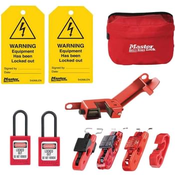 Masterlock 10 Piece Electrical Lockout and Tagout Kit