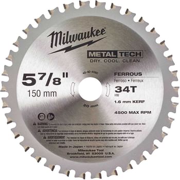 Milwaukee Endurance Metal Steel Cutting Circular Saw Blade