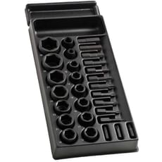 Facom 29 Piece 1/2" Drive Hexagon Impact Socket and Screwdriver Bit Set in Module Tray