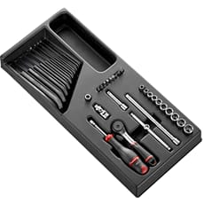 Facom MOD.R161-1U 36 Piece 1/4" Drive Hexagon Socket Set Imperial