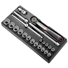 Facom MOD.S161-212U 22 Piece 1/2" Drive Bi Hexagon Socket Set Imperial