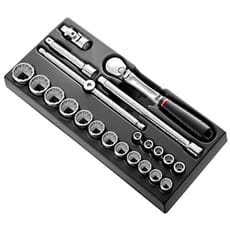 Facom MOD.SL161-212U 22 Piece 1/2" Drive Bi Hexagon Socket Set Imperial