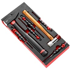 Facom MODM.MI1SLS 9 Piece Hammer Chisel and Punch Set in Foam Module