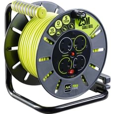 Masterplug 4 Socket PRO-XT Open Cable Extension Reel 240v