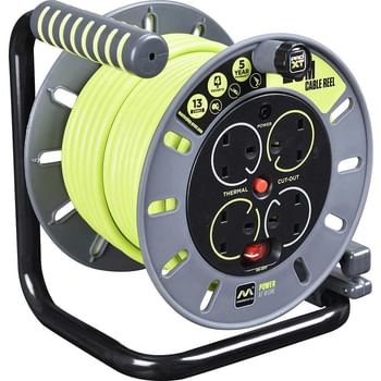 Masterplug 4 Socket PRO-XT Open Cable Extension Reel 240v Masterplug 4 Socket PRO-XT Open Cable Extension Reel 240v