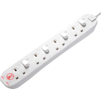 Masterplug 6 Socket Surge Protected Extension Lead