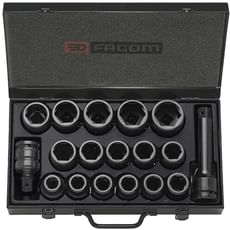 Facom 16 Piece 3/4" Drive Hexagon Impact Socket Set Metric Facom 16 Piece 3/4" Drive Hexagon Impact Socket Set Metric
