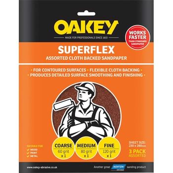 Oakey Superflex Aluminium Oxide Sandpaper
