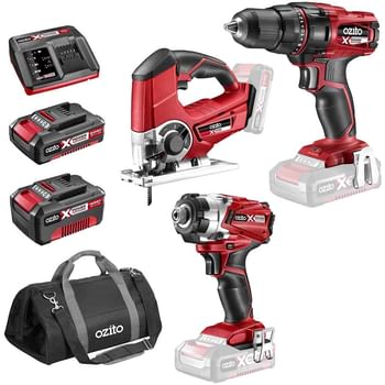 Ozito PXDDGK-400U 18v Cordless 3 Piece Power Tool Kit