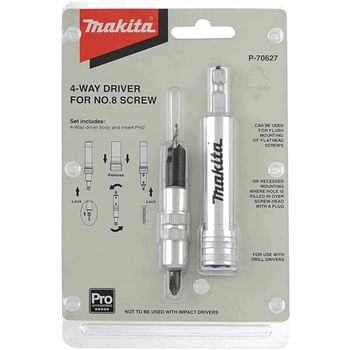 Makita Professional 4 Way Drill and Screwdriver Bit