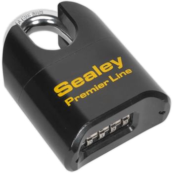 Sealey Steel Combination Padlock Shrouded Shackle