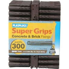 Plasplugs Heavy Duty Super Grips Concrete and Brick Fixings