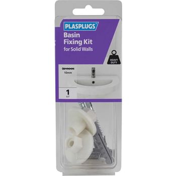 Plasplugs Basin Fixing Kit for Solid Walls