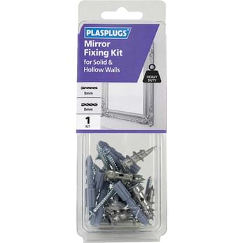 Plasplugs Mirror Fixing Kit for Solid and Hollow Walls