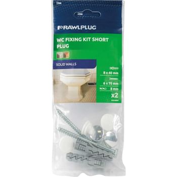 Plasplugs WC Pedestal Fixing Kit for Solid Walls
