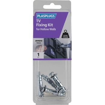 Plasplugs TV Fixing Kit for Solid Walls