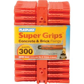 Plasplugs Regular Duty Super Grips Concrete and Brick Fixings Plasplugs Regular Duty Super Grips Concrete and Brick Fixings