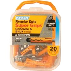 Plasplugs Regular Duty Super Grips Concrete and Brick Fixings