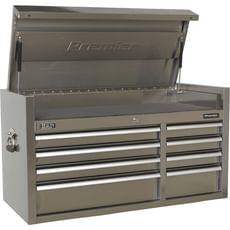 Sealey 8 Drawer Wide Stainless Steel Tool Chest