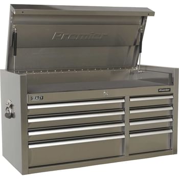 Sealey 8 Drawer Wide Stainless Steel Tool Chest