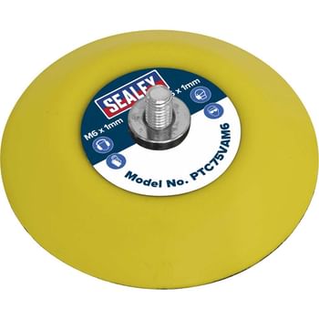 Sealey 75mm Hook and Loop Backing Pad M6