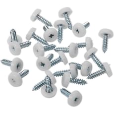 Sealey White Plastic Enclosed Head Number Plate Screws