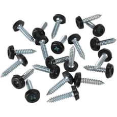 Sealey Black Plastic Enclosed Head Number Plate Screws