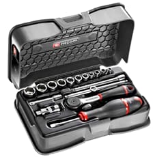 Facom R.161-2P6U 17 Piece 1/4" Drive Hexagon Socket Set Imperial