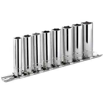 Facom RB.40AU 1/4" Drive 10 Piece 12 Point Socket Set On Rail