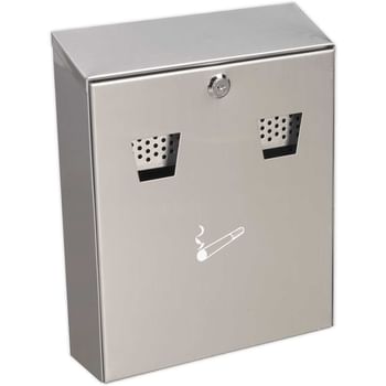 Sealey Stainless Steel Wall Mounted Cigarette Bin