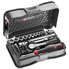 Facom RL.161-6P6 37 Piece 1/4" Drive Hexagon Socket Set