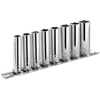 Facom RL.40E 1/4" Drive 8 Piece Deep Metric 6 Point Socket Set