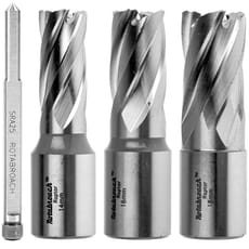Rotabroach 3 Piece Raptor E Mag Drill Hole Cutter Set and Pilot