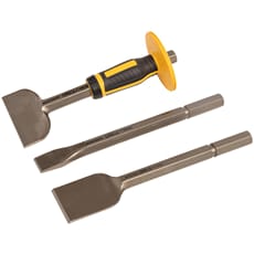 Roughneck Gorilla 3 Piece Bolster and Chisel Set in Tool Roll