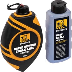 Roughneck Rapid Rewind Chalk Line Reel and Blue Chalk Set