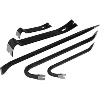 Roughneck 5 Piece Pry, Wrecking and Aligning Bar Set