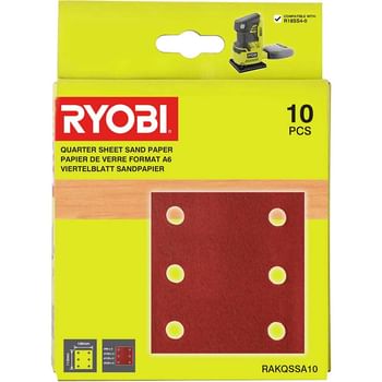 Ryobi RAKQSSA10 1/4 Sander Sheet Set Assorted 10 Piece for R18SS4 and EOS2410NHG Ryobi RAKQSSA10 1/4 Sander Sheet Set Assorted 10 Piece for R18SS4 and EOS2410NHG