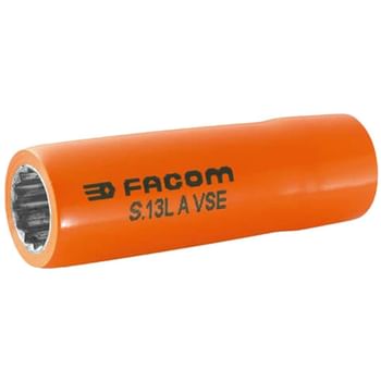 Facom 1/2" Drive 1000v Insulated Bi Hexagon Deep Metric Socket