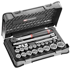 Facom S.161-3P6 23 Piece 1/2" Drive Hexagon Socket Set