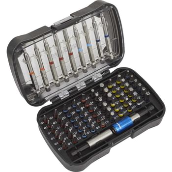 Siegen S01038 71 Piece Colour Coded S2 Steel Screwdriver Bit Set