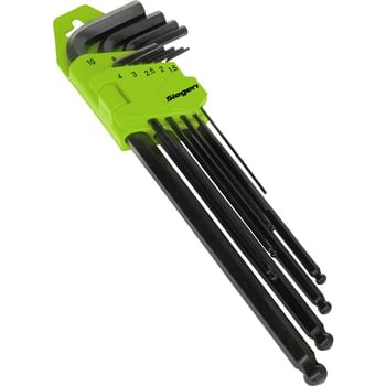 Siegen 9 Piece Extra Long Metric Ball End Hex Key Set