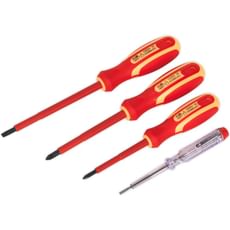 Siegen 4 Piece VDE Insulated Electricians Screwdriver Set Siegen 4 Piece VDE Insulated Electricians Screwdriver Set