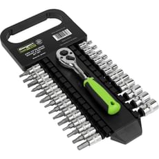 Siegen 27 Piece 1/4" Drive Socket and Bit Set Siegen 27 Piece 1/4" Drive Socket and Bit Set