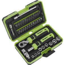 Siegen 38 Piece 1/4" Drive Socket and Bit Set Siegen 38 Piece 1/4" Drive Socket and Bit Set