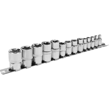 Siegen 14 Piece Combination Drive Torx Socket Set