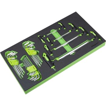 Siegen 35 Piece Torx and Hex Key Set in Module Tray