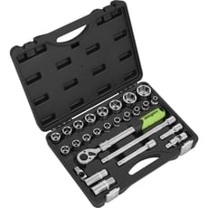 Siegen 26 Piece 1/2" Drive Socket Set with Extendable Ratchet Siegen 26 Piece 1/2" Drive Socket Set with Extendable Ratchet